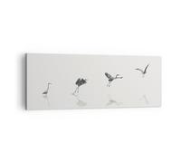 Impression sur Toile 140x50cm Tableaux Image Photo Vol Oiseau Héron Decoration