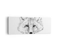 Impression sur Toile 140x50cm Tableaux Image Photo Wolf enfants croquis illustré