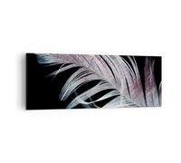 Impression sur Toile 140x50cm Tableaux Image Plume Les Couleurs La Délicatesse