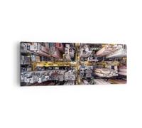 Impression sur Toile 140x50cm Tableaux Metropolis Photographie Aérienne Rue