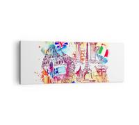 Impression sur Toile 140x50cm Tableaux Voyage l'Europe l'histoire le château