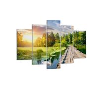 Impression sur Toile 150x100cm Tableaux architecture promenade Swan Paysage