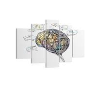 Impression sur Toile 150x100cm Tableaux Cerveau éducation expérience
