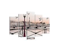 Impression sur Toile 150x100cm Tableaux France pigeon graphiques illustration