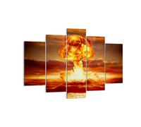 Impression sur Toile 150x100cm Tableaux Guerre bombe nu ire champignon