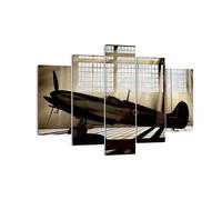 Impression sur Toile 150x100cm Tableaux Image Airplain Hangar vol historique