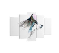Impression sur Toile 150x100cm Tableaux Image Chien illustration imaginaire
