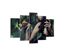 Impression sur Toile 150x100cm Tableaux Image Corps cosmétiques mode papillon