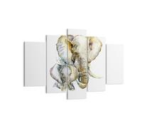 Impression sur Toile 150x100cm Tableaux Image Elephants animaux safari afrique