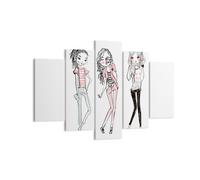 Impression sur Toile 150x100cm Tableaux Image Filles mode tendances rencontre