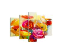 Impression sur Toile 150x100cm Tableaux Image Fleurs Printemps Flore Jardin