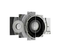 Impression sur Toile 150x100cm Tableaux Image Lentille Noir Et Blanc Vintage