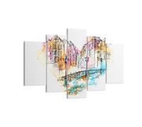 Impression sur Toile 150x100cm Tableaux Image lieu ville Architecture coeur