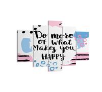 Impression sur Toile 150x100cm Tableaux Image Mots Motivation Heureux message