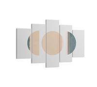 Impression sur Toile 150x100cm Tableaux Image Photo Abstraction Roue Demi-cercle