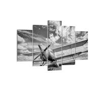 Impression sur Toile 150x100cm Tableaux Image Photo An-2 Avion Noir Et Blanc