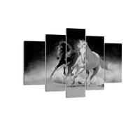 Impression sur Toile 150x100cm Tableaux Image Photo Andalouse Chevaux Galop