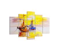 Impression sur Toile 150x100cm Tableaux Image Photo Bateaux soleil mer voyage