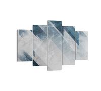 Impression sur Toile 150x100cm Tableaux Image Photo Bleu Blanc Chiffres