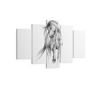 Impression sur Toile 150x100cm Tableaux Image Photo Cheval Galop Des Animaux
