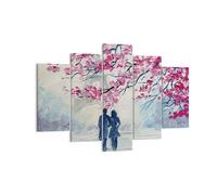Impression sur Toile 150x100cm Tableaux Image Photo Couple Paris Arbre