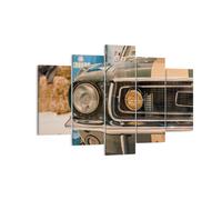 Impression sur Toile 150x100cm Tableaux Image Photo Couverture Ford Mustang