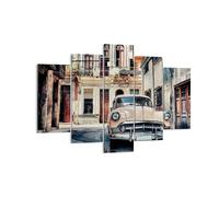 Impression sur Toile 150x100cm Tableaux Image Photo Cubain Voiture Immeubles