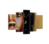Impression sur Toile 150x100cm Tableaux Image Photo Empâtement Portrait Africain