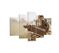 Impression sur Toile 150x100cm Tableaux Image Photo Enfance Avion Jouet