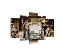 Impression sur Toile 150x100cm Tableaux Image Photo Historique Voiture Garage