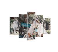 Impression sur Toile 150x100cm Tableaux Image Photo Jeunes Mariés Amour Paysage