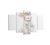Impression sur Toile 150x100cm Tableaux Image Photo Lapin Lièvre Enfants