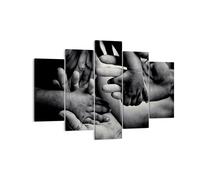 Impression sur Toile 150x100cm Tableaux Image Photo Mains Tolérance Communauté