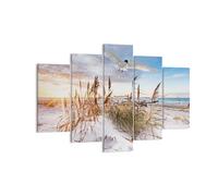 Impression sur Toile 150x100cm Tableaux Image Photo Mouette Mer Côte Decoration