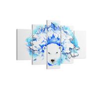 Impression sur Toile 150x100cm Tableaux Image Photo Ours glace hiver arctique