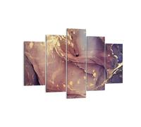 Impression sur Toile 150x100cm Tableaux Image Photo Pierre Or Marbre Decoration