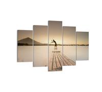 Impression sur Toile 150x100cm Tableaux Image Photo Radeau Ouest Le Soleil