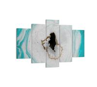 Impression sur Toile 150x100cm Tableaux Image Photo Renversé Tache Turquoise