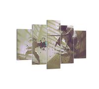 Impression sur Toile 150x100cm Tableaux Image Photo Robot samouraï épée combats
