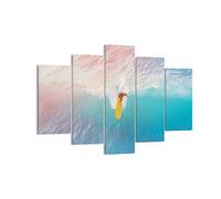 Impression sur Toile 150x100cm Tableaux Image Photo Surf Vague Lumière