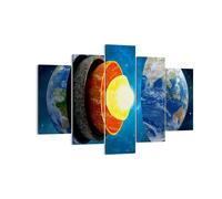 Impression sur Toile 150x100cm Tableaux Image Photo Terre couches univers noyau