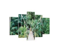 Impression sur Toile 150x100cm Tableaux Image Photo Tropique Jungle Pont