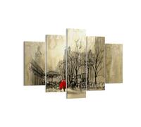 Impression sur Toile 150x100cm Tableaux Image Photo ville femme amant Decoration