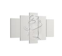 Impression sur Toile 150x100cm Tableaux Image Photo Visage Ligne Esquisse