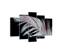 Impression sur Toile 150x100cm Tableaux Image Plume Les Couleurs La Délicatesse