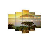 Impression sur Toile 150x100cm Tableaux Image Safari la faune montagne kenya