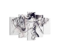 Impression sur Toile 150x100cm Tableaux Image Zèbres mouvement élégance femme