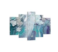 Impression sur Toile 150x100cm Tableaux L'Abstraction En Trois Dimensions Bleu