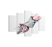 Impression sur Toile 150x100cm Tableaux Les mains les partenariats aide soutien