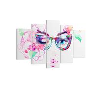 Impression sur Toile 150x100cm Tableaux Lunettes de vue globe oculaire femelle